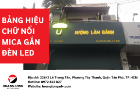 Thi công bảng hiệu chữ nổi MICA gắn đèn LED giá rẻ, uy tín tại Tân Phú