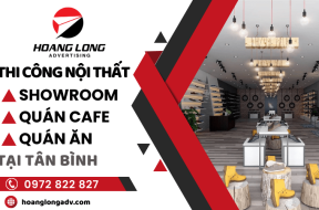 Thi công nội thất showroom, quán cafe, quán ăn tại Tân Bình