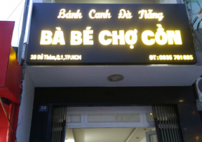 Bảng hiệu quán ăn mica sáng đèn