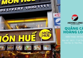 Dịch vụ làm bảng hiệu quán ăn Hoàng Long - Đồng hành cùng thương hiệu của bạn
