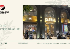 Dự án thiết kế thi công bảng hiệu quán cafe cho Cafe Katinat
