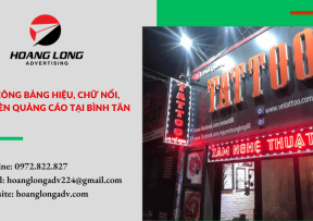 Thi công bảng hiệu, chữ nổi, hộp đèn quảng cáo tại Bình Tân