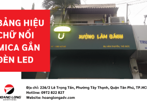 Thi công bảng hiệu chữ nổi MICA gắn đèn LED giá rẻ, uy tín tại Tân Phú